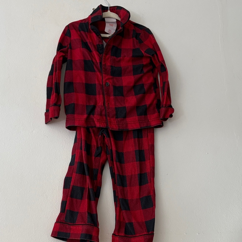 Red and Black Plaid Kids Pajamas